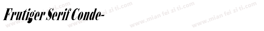 Frutiger Serif Conde字体转换